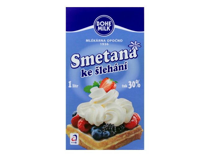 bohemilk smetana ke slehani 30procent 1l