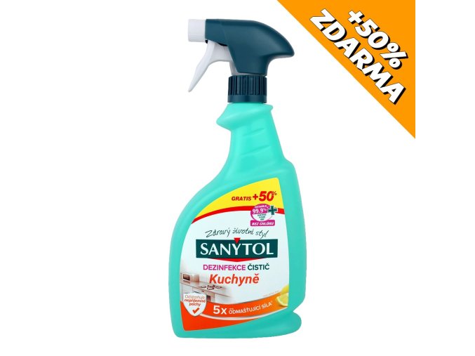 sanytol dezinfekce cistic kuchyne xxl 750ml 50proc zdarma