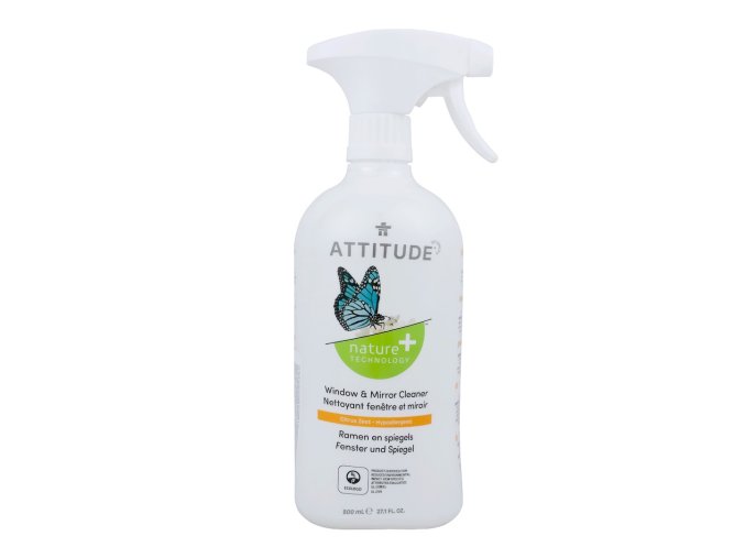 attitude nature technology window mirror cleaner 800ml citrus zest