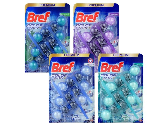 bref wc color aktiv plus premium 3x50g 4druhy colored