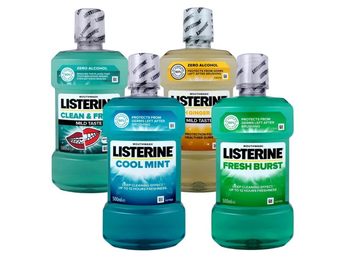 listerine mouthwash 500ml 4druhy