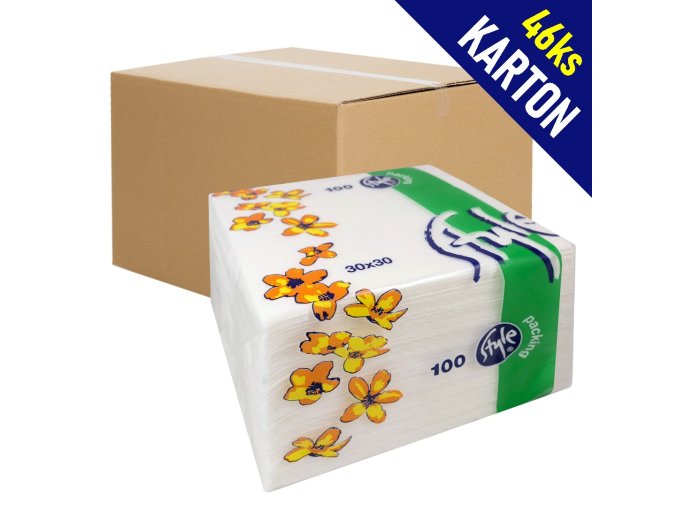 style packing ubrousky 30x30 1 vrstve 100ks karton 46bal