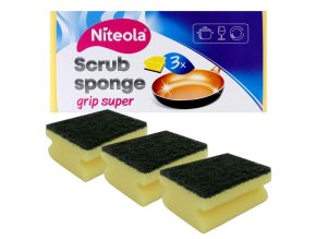 niteola scrub sponge grip super 3ks vybalene