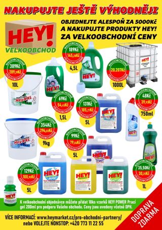 💥 Nakupujte HEY! za VELKOOBCHODNÍ CENY💥 STAŇTE SE OBCHODNÍM PARTNEREM HEY!market a nakupujte naše produkty značky HEY! za...