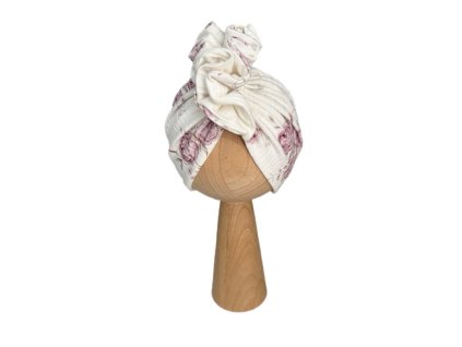 Dvojvrstvový turban s volánikom pivónie