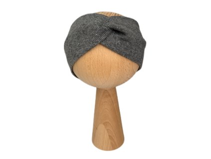 Čelenka vrúbkovaná twist tmavo sivá