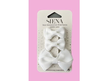 SIENA 3 dielny set mašličky - sneho biela