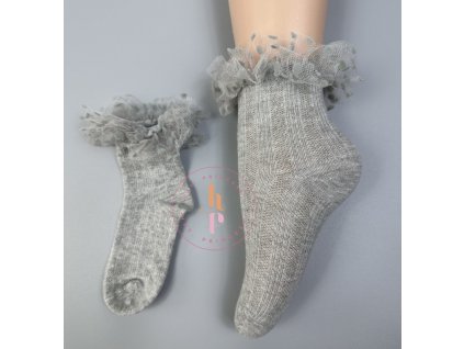 Ponožky Tamia tutu guličkové - sivá