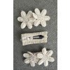 3 dielny set krajkové sponky kvietky