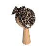 Dievčenský turban s mašličkou s leopardím vzorom