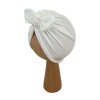 Turban Velúr Perlička ecru jemná krémová - jednovrstvový
