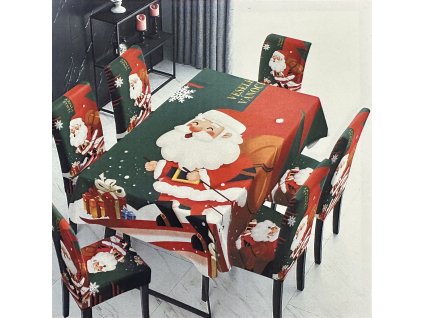 Vánoční Potahy na židle a stůl č.5 (7 kusů)