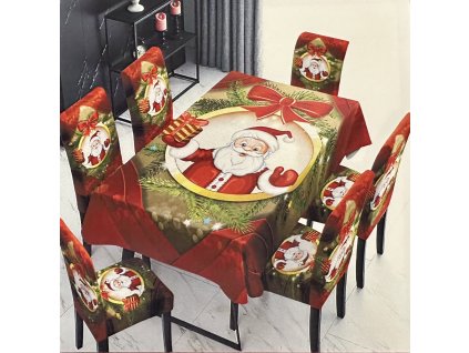 Vánoční Potahy na židle a stůl č.7 (7 kusů)