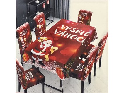 Vánoční Potahy na židle a stůl č.2 (5 kusů)