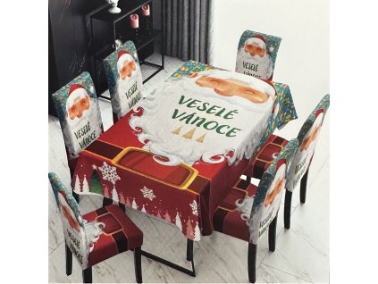Vánoční Potahy na židle a stůl č.3 (5 kusů)