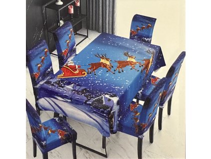 Vánoční Potahy na židle a stůl č.10 (7 kusů)