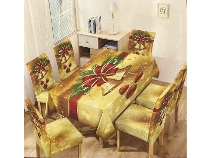 Vánoční Potahy na židle a stůl č.11 (7 kusů)
