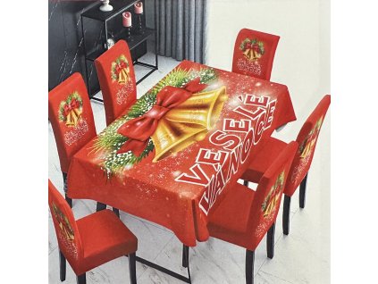 Vánoční Potahy na židle a stůl č.12 (7 kusů)