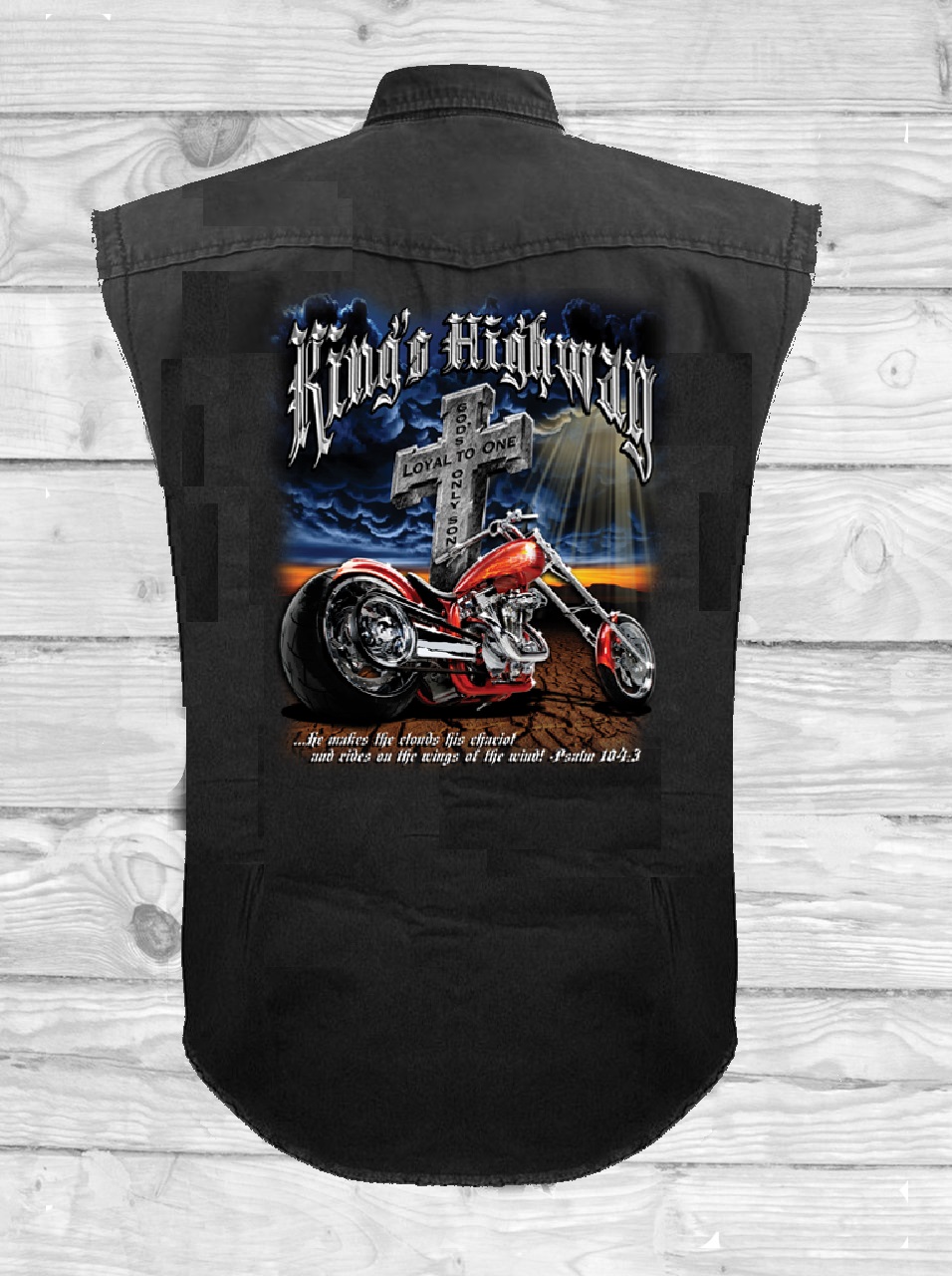 Vesty, košile bez rukávů s chopper potiskem