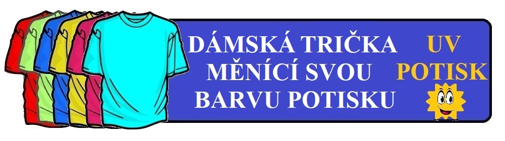 Dámská tričko měnící barvu potisku