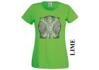 Zelené limetkové dámské tričko