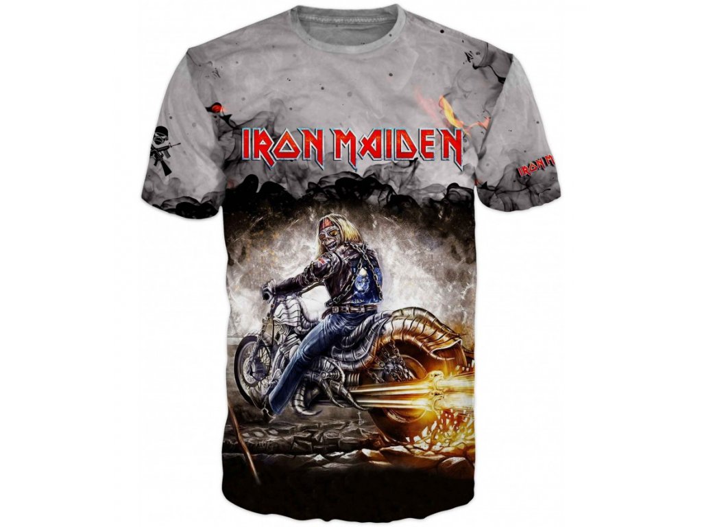 Metalové tričko Iron Maiden s celoplošným neopratelným potiskem