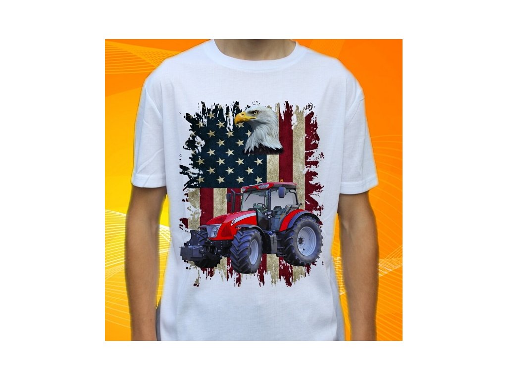 tričko, dětské, pánské, potisk. traktor, mccormick