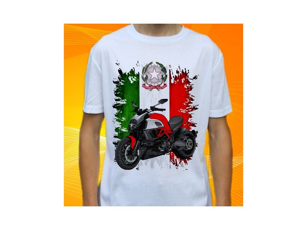 Dětské a pánské tričko s motorkou Ducati 1