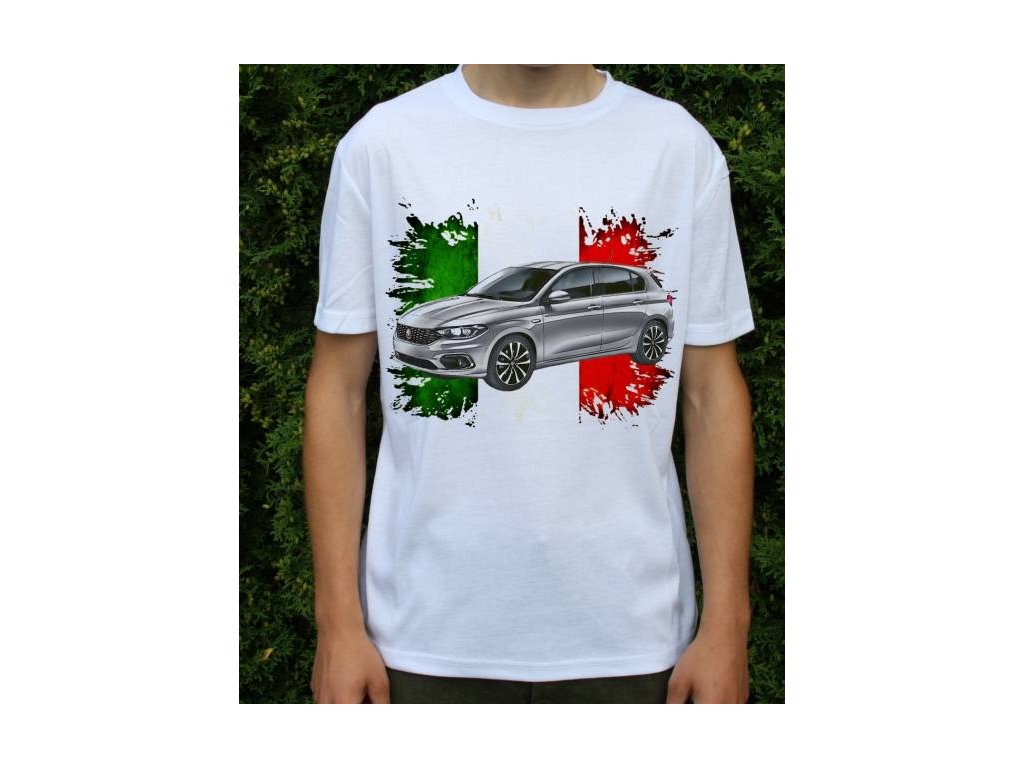 Dětské a pánské tričko s autem Fiat Tipo 2017