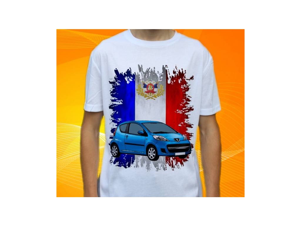 Dětské a pánské tričko s autem Peugeot 107