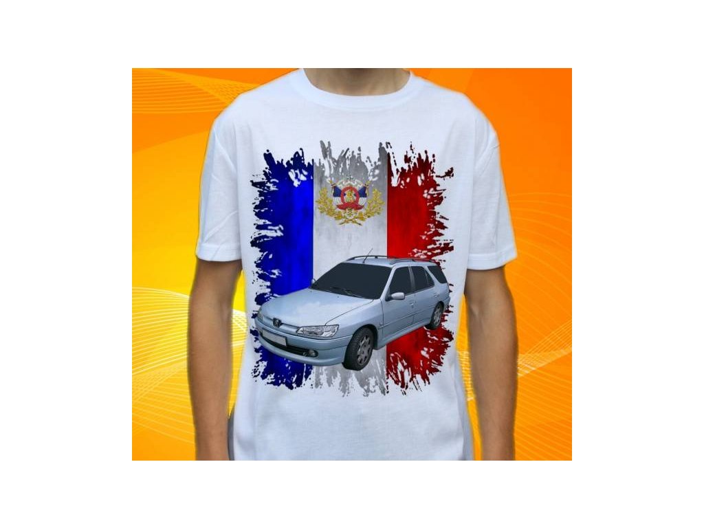 Dětské a pánské tričko s autem Peugeot 306 Combi