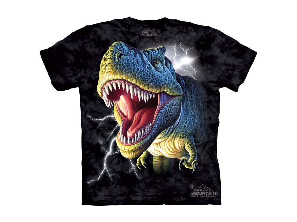 dětské tričko-dinosaurus-trex-potisk-bouře