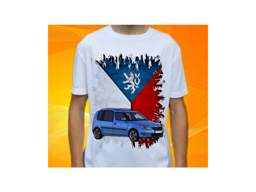 Dětské a pánské tričko s autem Škoda Roomster