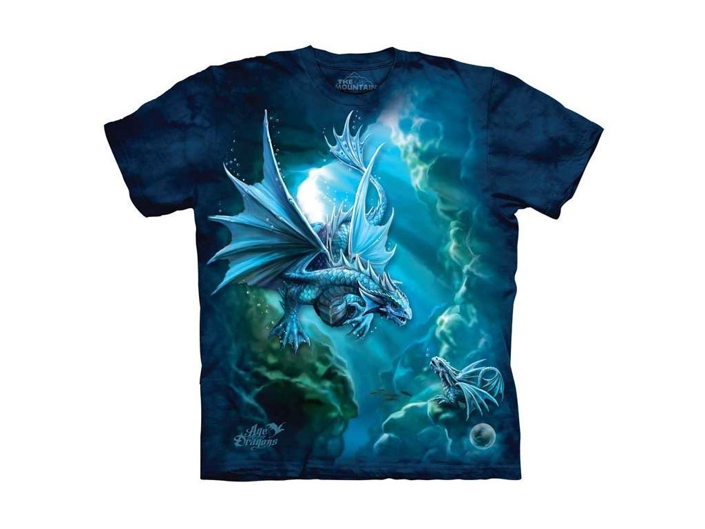 Dětské bavlněné tričko s batikovaným potiskem mořského draka
