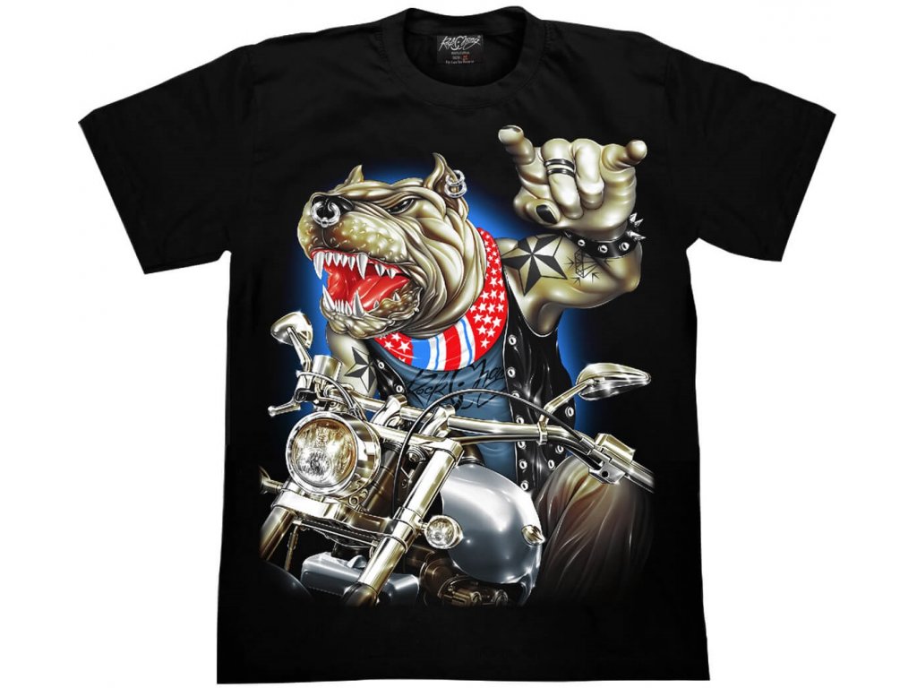 chopper_tricko_svitici_potisk_pitbul_motorka