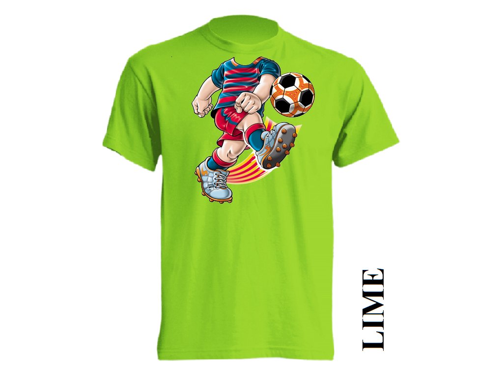 limetkove-zelene-detske-levne-bavlnene-tricko-fotbalista-klub-barcelona
