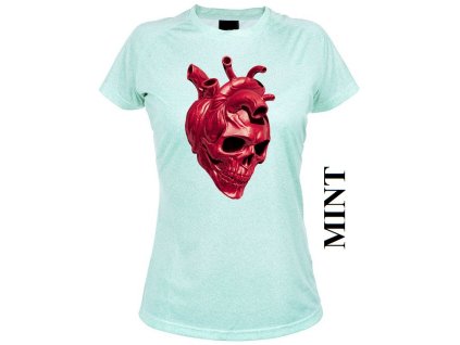 damske-tricko-lebka-srdce-mintove-zelene