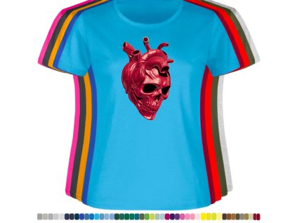 aqua-modre-damske-tricko-horor-srdce-lebka