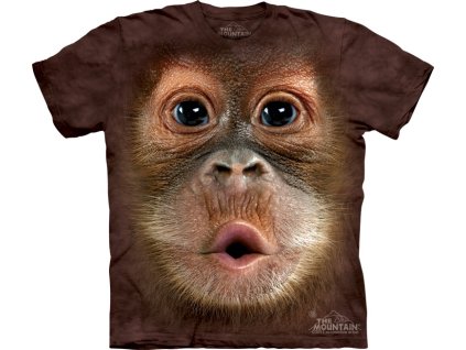 dětské tričko-opice-orangutan-3d-potisk-mountain
