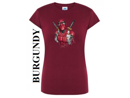 damske vinove burgundy tricko ninja