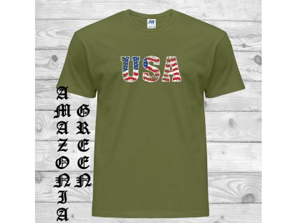 Bavlněné tričko s nápisem USA