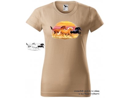 Dámské sluneční tričko Divocí mustangové