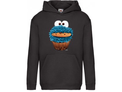 detska mikina cerna cookie monster