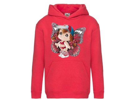 detska mikina red motylek