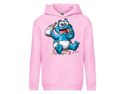 detska mikina pink maly cookie monster