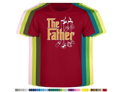 kanarsky_cervene_panske_tricko_otec_kmotr