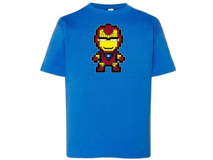 modre_detske_tricko_pixel_Iron_man