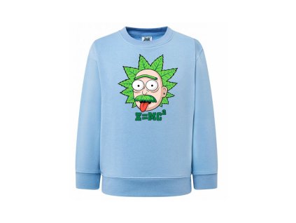 svetle-modra-detska-levna-klasicka-mikina-Einstein-Rick-Morty