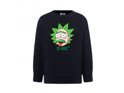 cerna-detska-levna-klasicka-mikina-Einstein-Rick-Morty