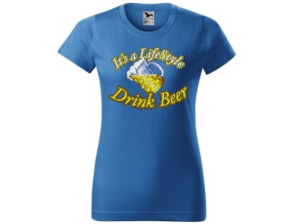 aqua-modre-damske-bavlnene-tricko-drink-beer